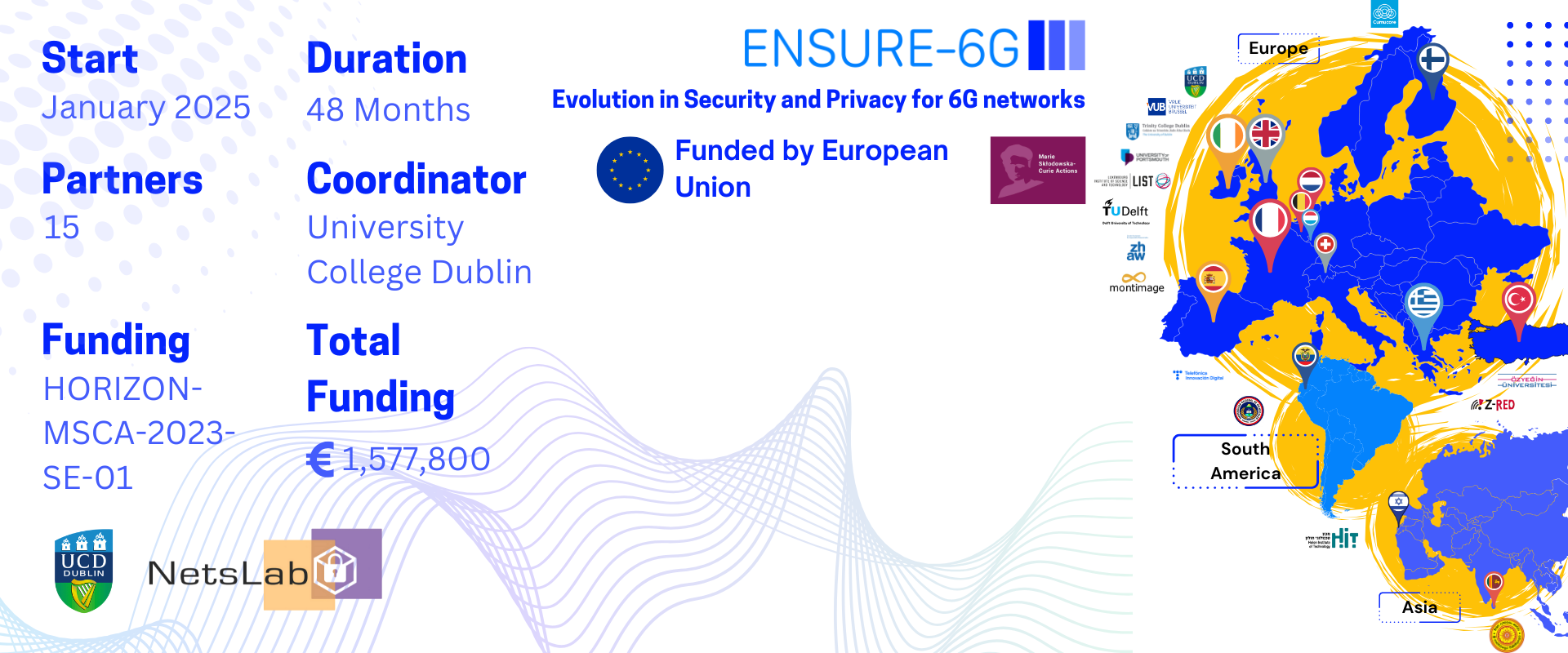 UCD NetsLab Leads a Global Consortium to Tackle 6G Security Challenges